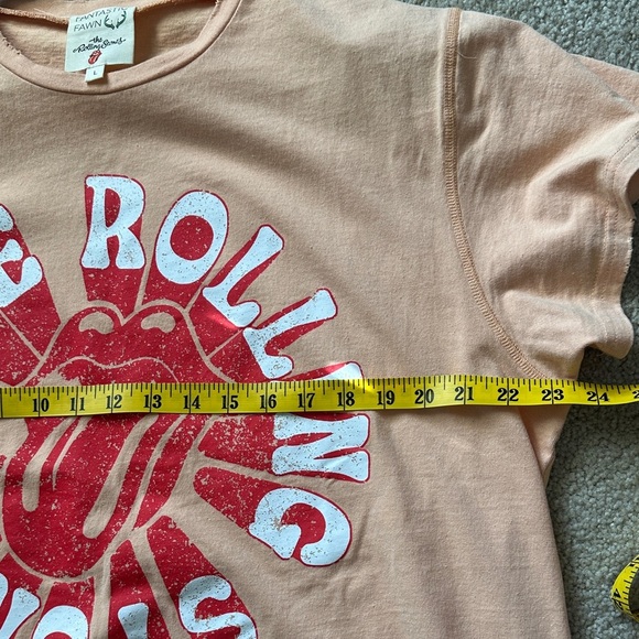 Fantastic Fawn Orange Graphic Band Tee The Rolling Stones Women’s Large Casual - Picture 5 of 6